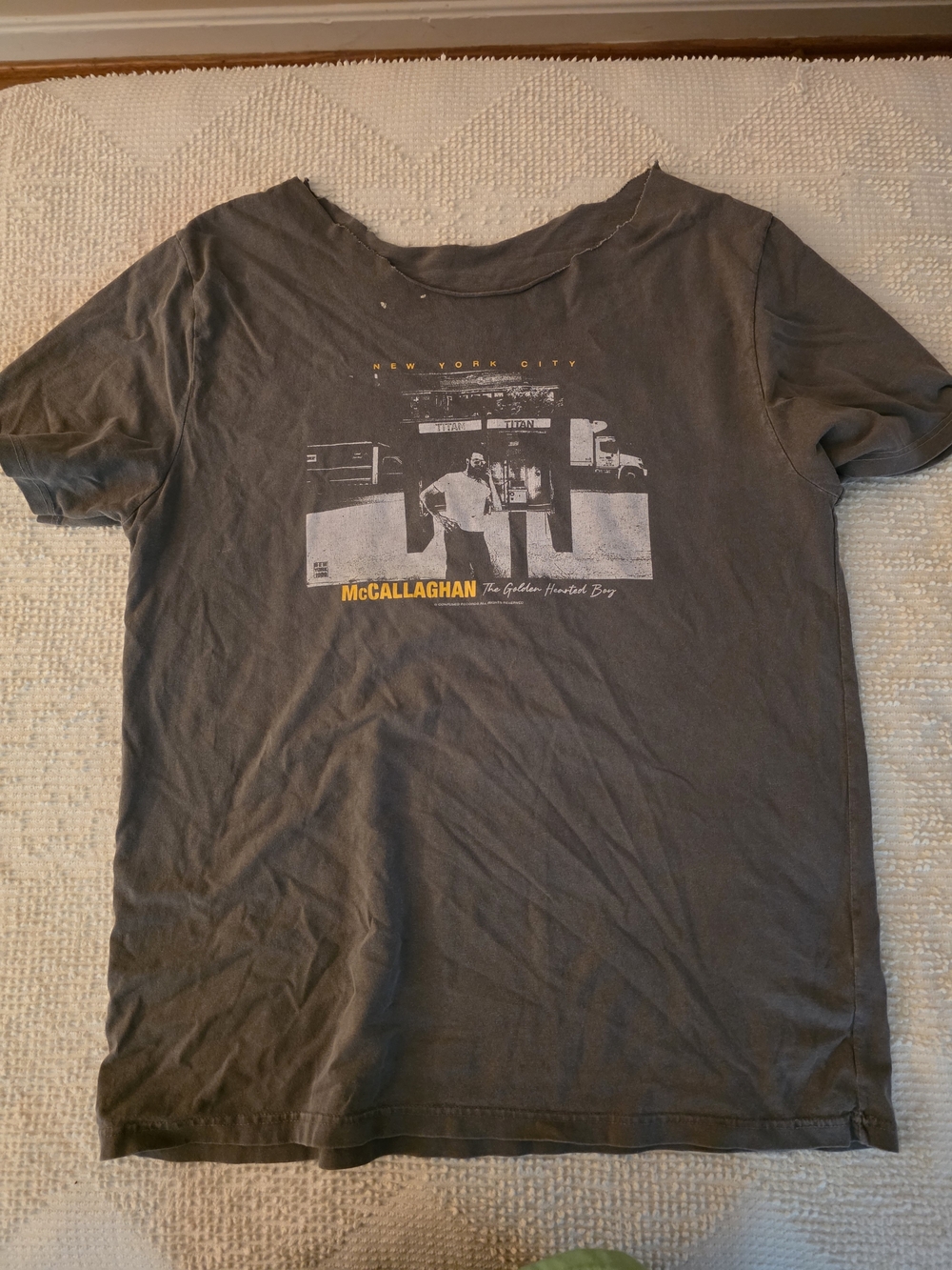 Womens Gray Graphic T-Shirt